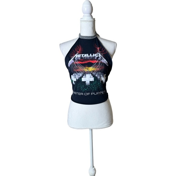 Metallica self tie crop top S/M/L - Picture 1 of 3